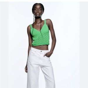 Green Zara Knit Top